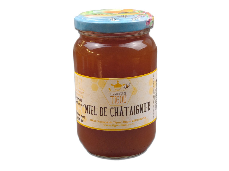 Miel de châtaignier de France, vente directe sur Tigoo-Miel