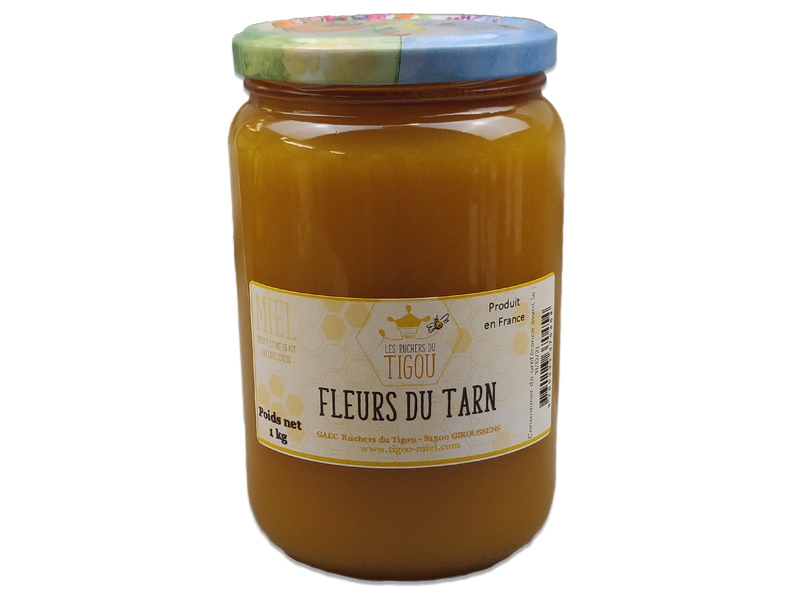 Miel Toutes Fleurs du Tarn en pot de 1kg | Tigoo-Miel